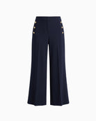 Robell Susanna Wide Leg Trousers in Navy front view