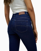 Back view of Faith Push In jeans showing flattering fit and classic bootcut leg