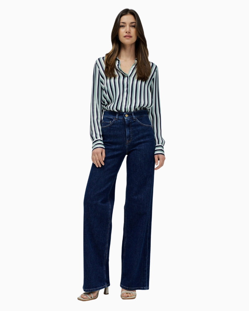 Salsa Faith Push In wide leg dark blue jeans