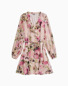 Salsa floral dress pink front on white background – Áines Boutique