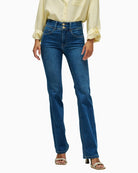 Salsa Secret Push In bootcut jeans blue front view – Áines Boutique