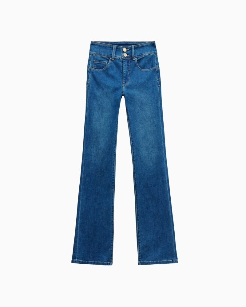 Salsa Secret Push In bootcut jeans blue front on white background – Áines Boutique