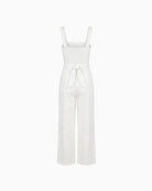 Salsa Jeans sleeveless jumpsuit in white back view