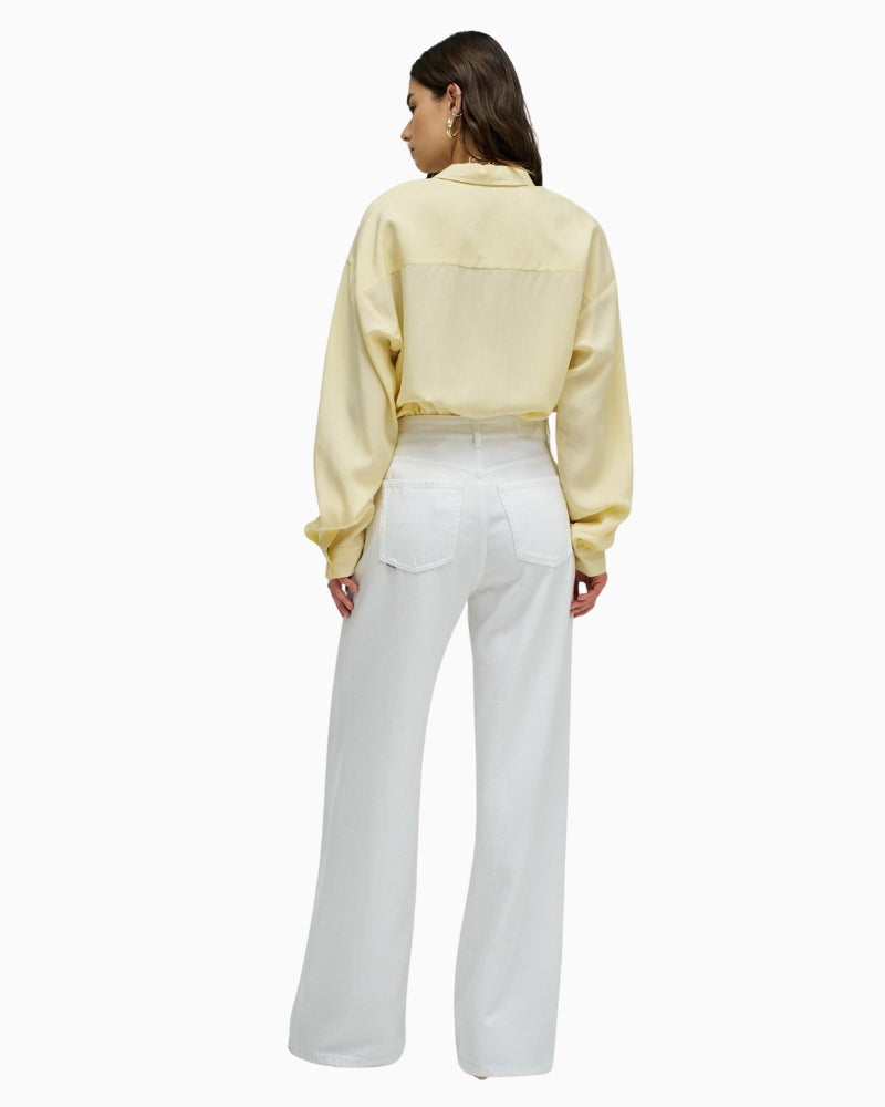 Salsa Jeans wide leg jeans white back view