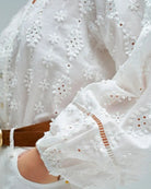 Salsa long sleeve shirt white fabric detail