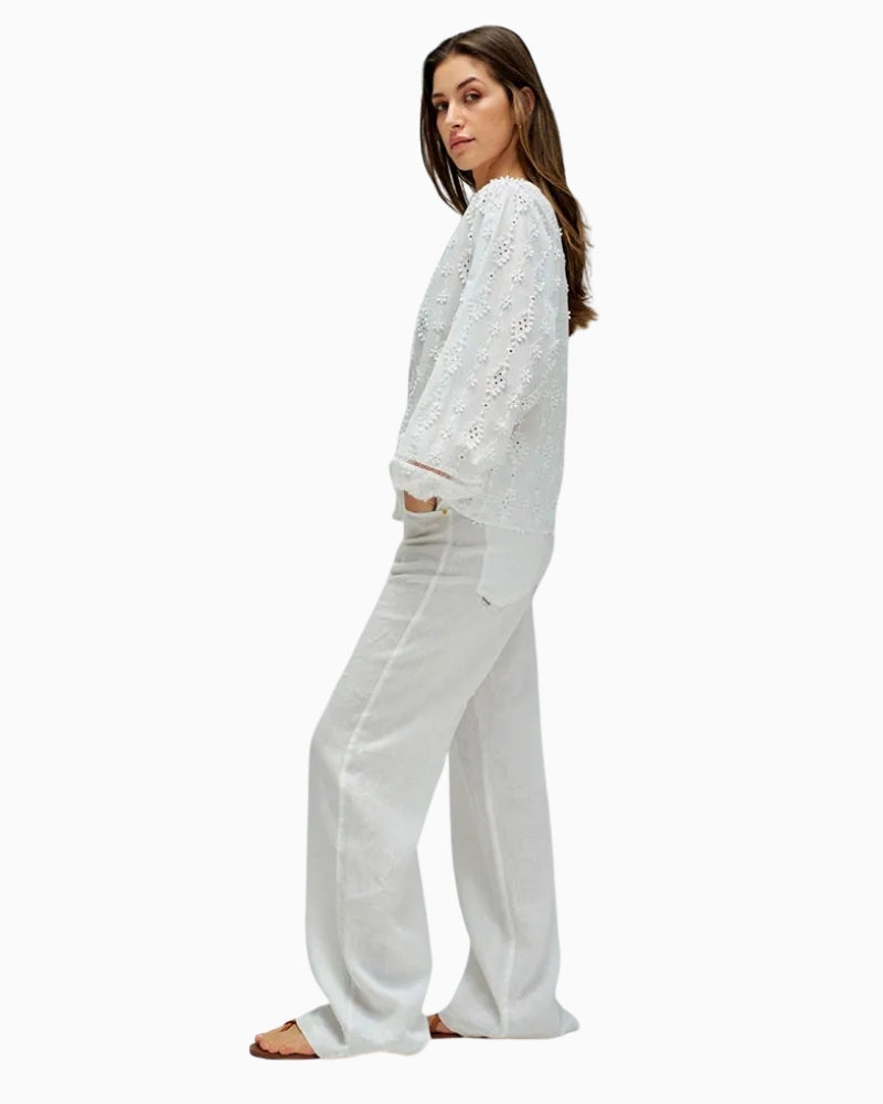 Salsa long sleeve shirt white side view 