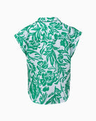 Salsa printed blouse white green back view