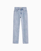 Salsa straight fit jacquard jeans light denim front view