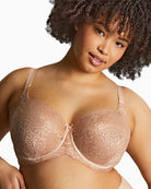 Sculptresse Estel full cup bra Honey front view on woman – Áines Boutique