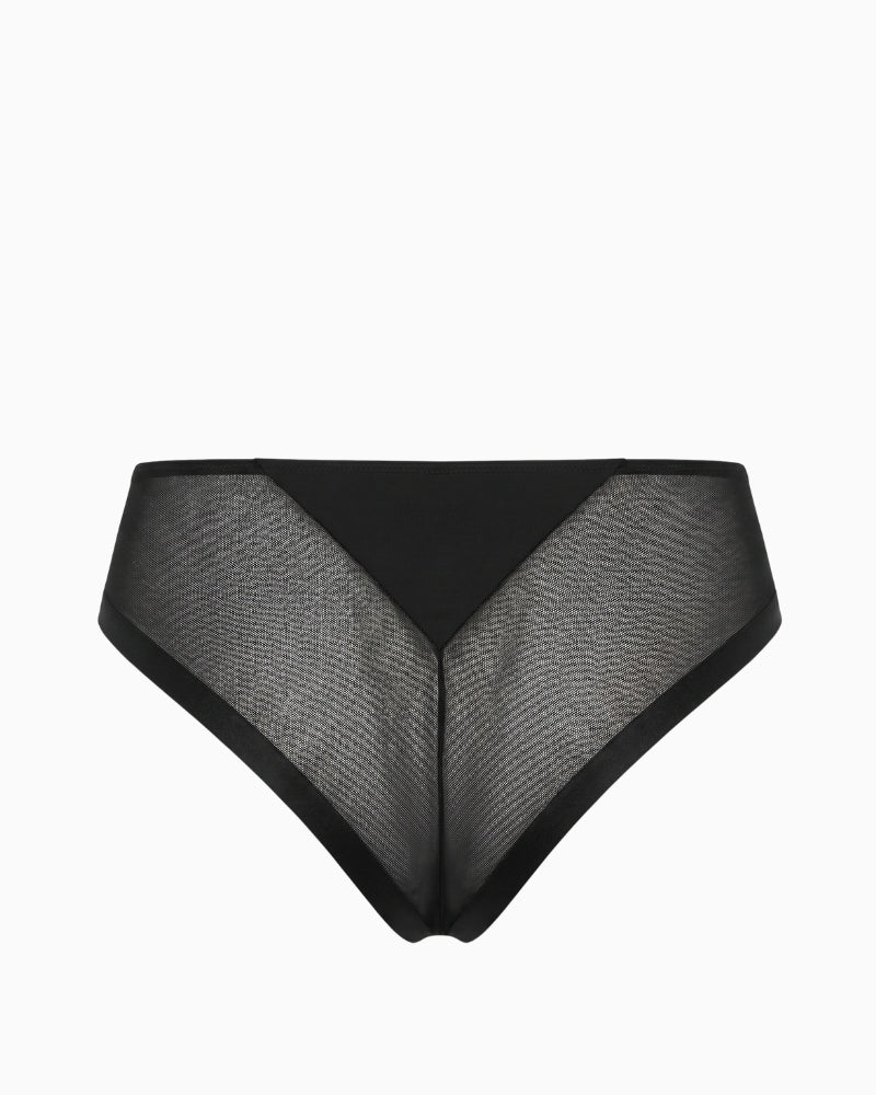 Sculptresse Bliss Brazilian in Black Floral mesh back detail