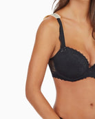 Close-up of Secret Weapons silicone bra strap pads showing soft flexible design