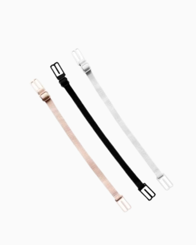 Close-up of adjustable Hold’em Up bra strap holder