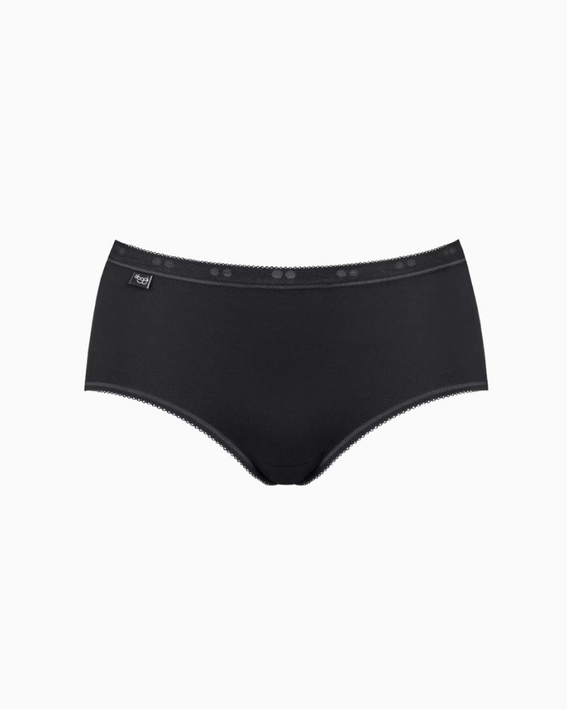 Sloggi - Basic+ Midi Briefs in Black fabric detail