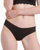 Sloggi - Zero Microfibre 2 Hipstring Brief in Black - Close View