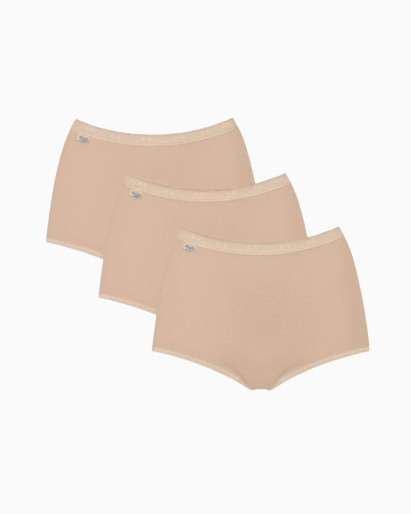 Sloggi Basic Briefs Maxi 3 Pack in Skin detail