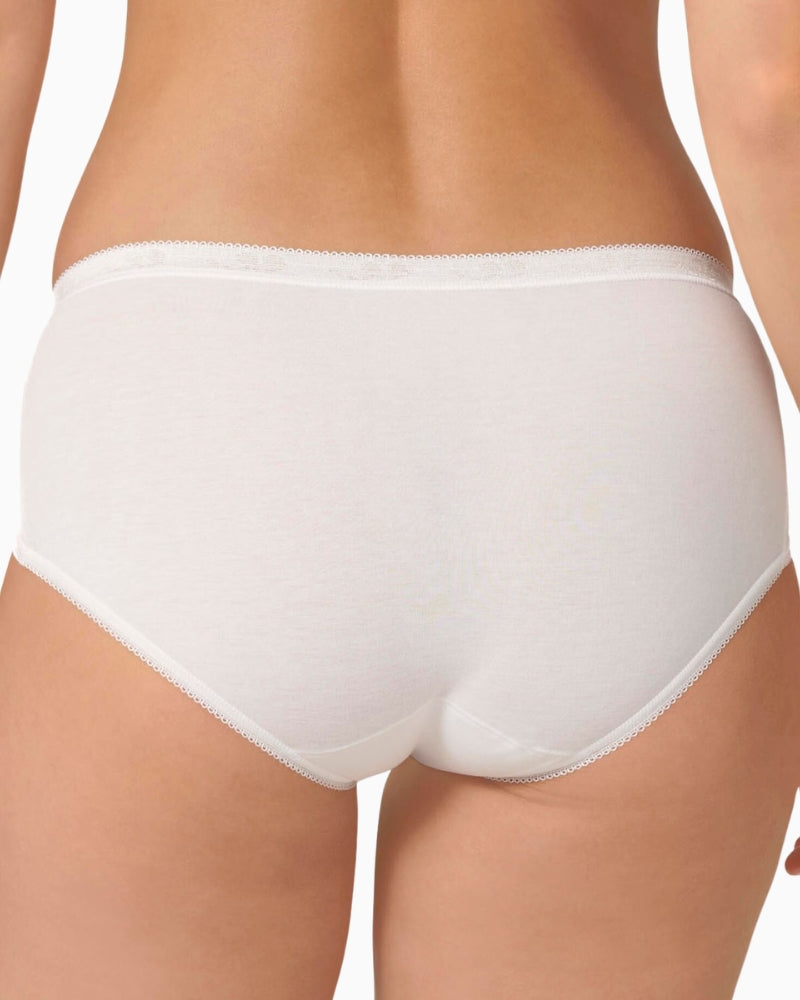 Sloggi Basic Midi 3-pack briefs in white back view