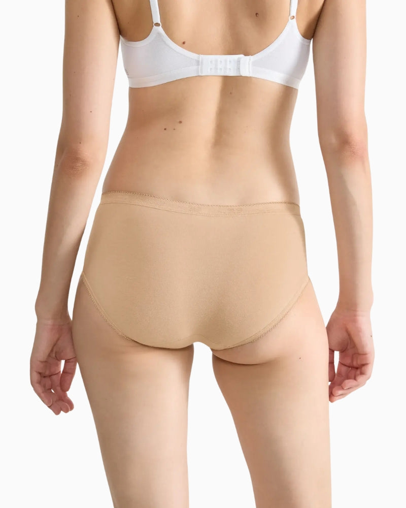Sloggi Basic+ Midi 3/4pk in Skin back view