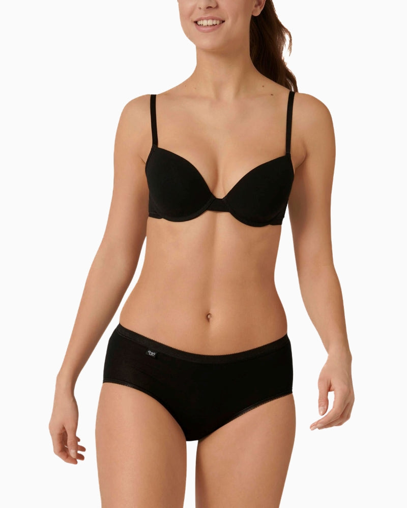 Sloggi Basic Midi black briefs midi shape detail