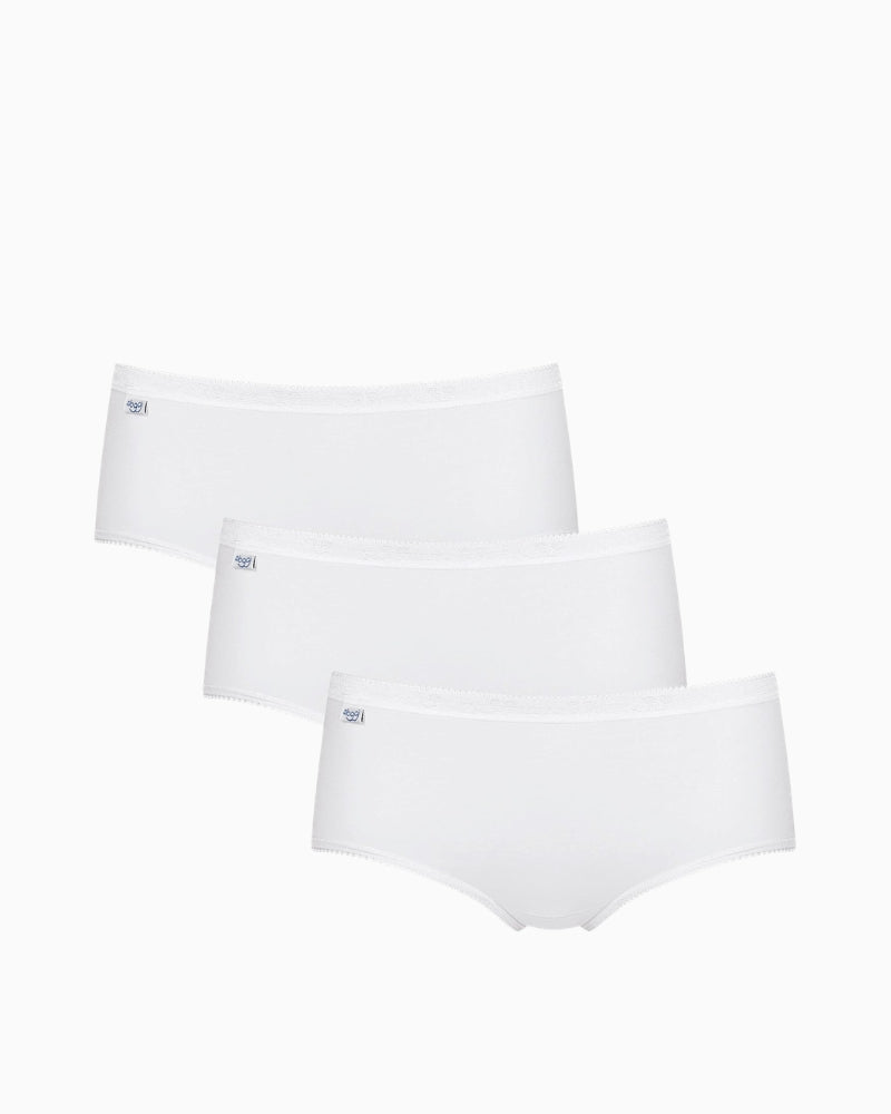 Sloggi Basic Midi white briefs midi shape detail