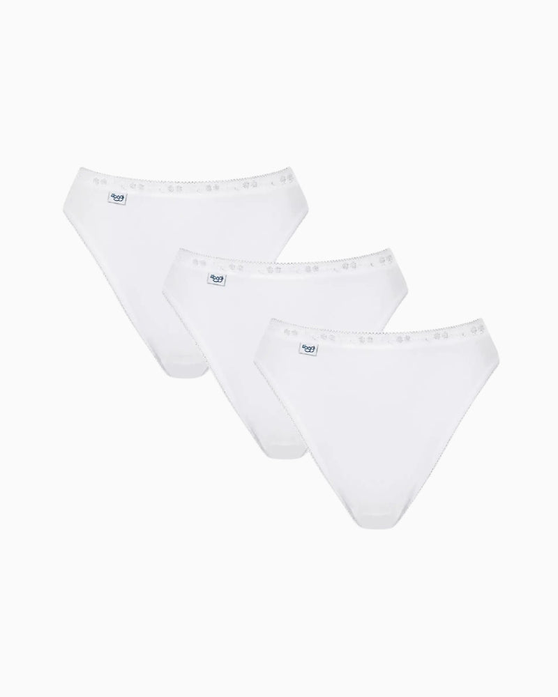 Sloggi Basic Tai Briefs in White 3-pack detail