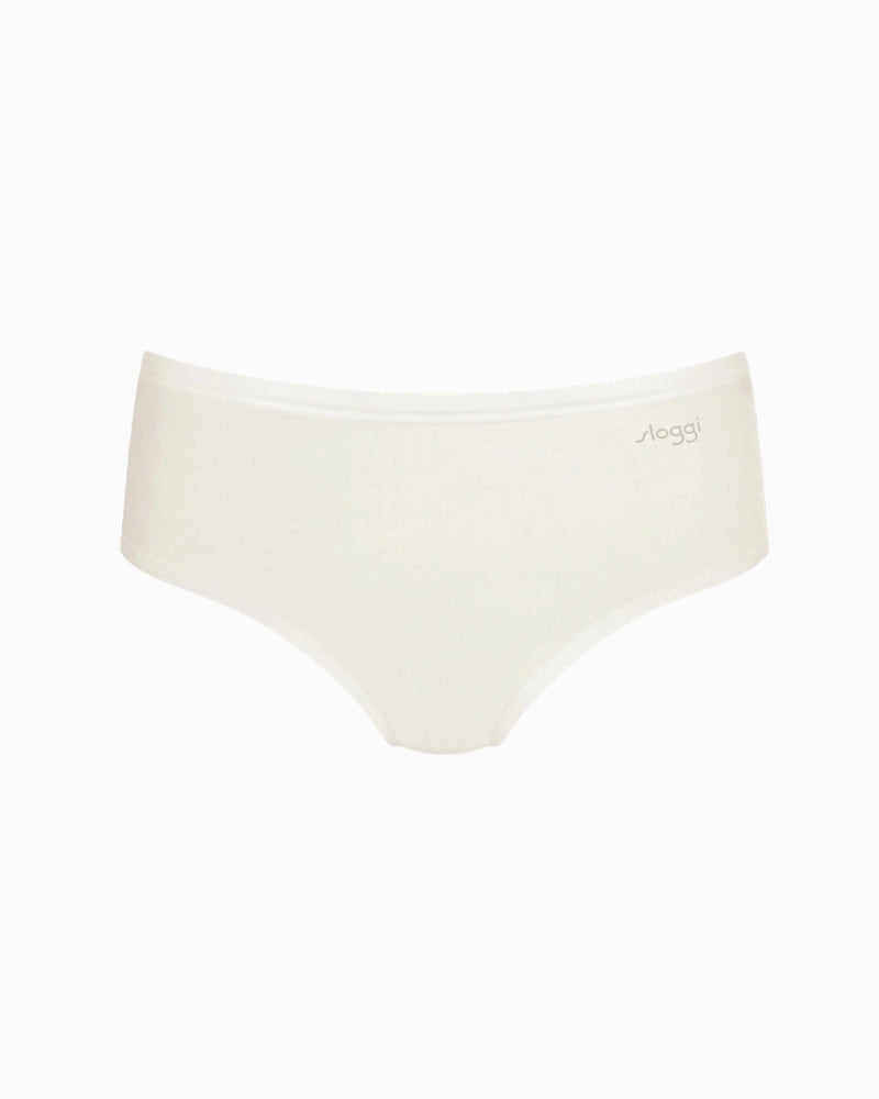 Sloggi ZERO One Midi Briefs 2 Pack in cream front view