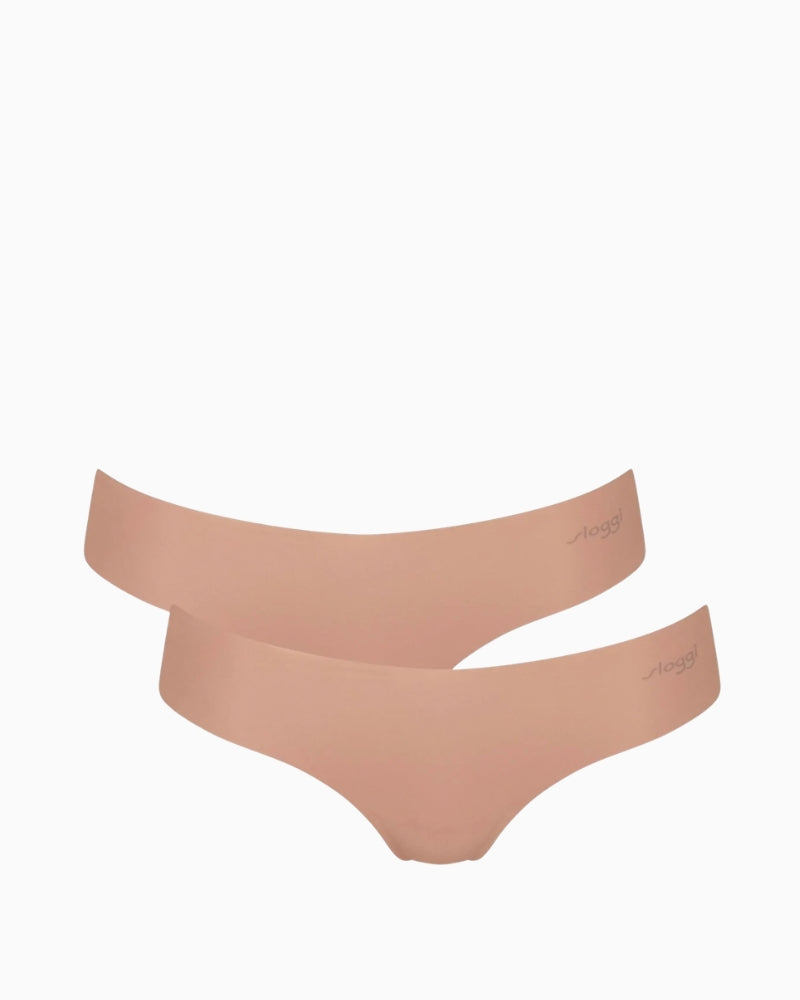 Sloggi Zero Microfibre 2.0 Hipstring 2-Pack in Nude fabric detail