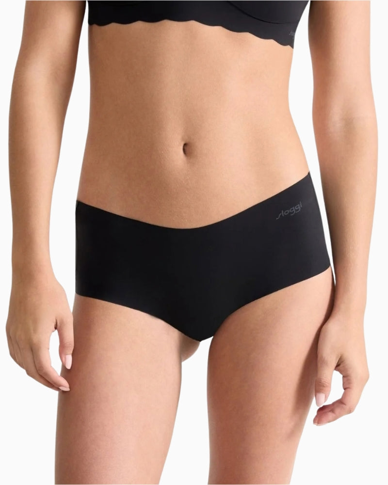 Sloggi Zero Microfibre 2.0 Short 2-Pack in Black front view