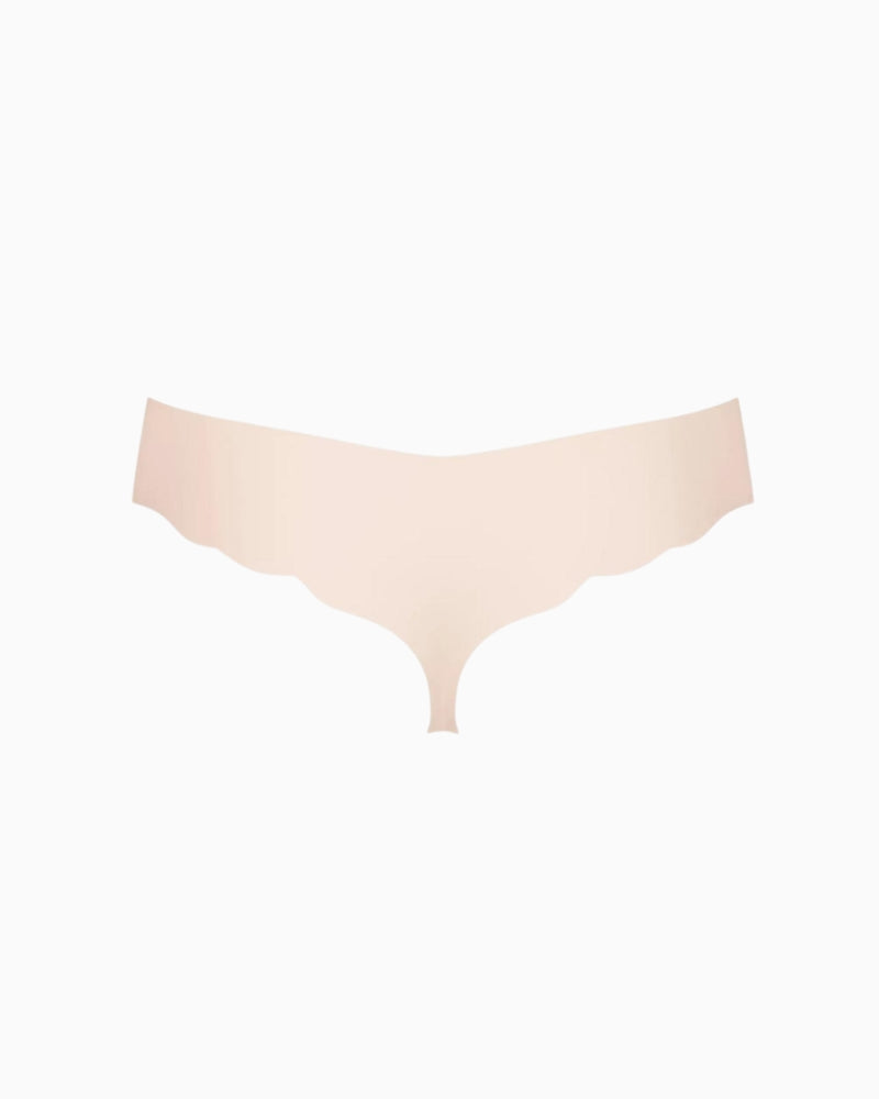 Sloggi Zero Microfibre Hipstring Lingerie in Nude scalloped edge detail