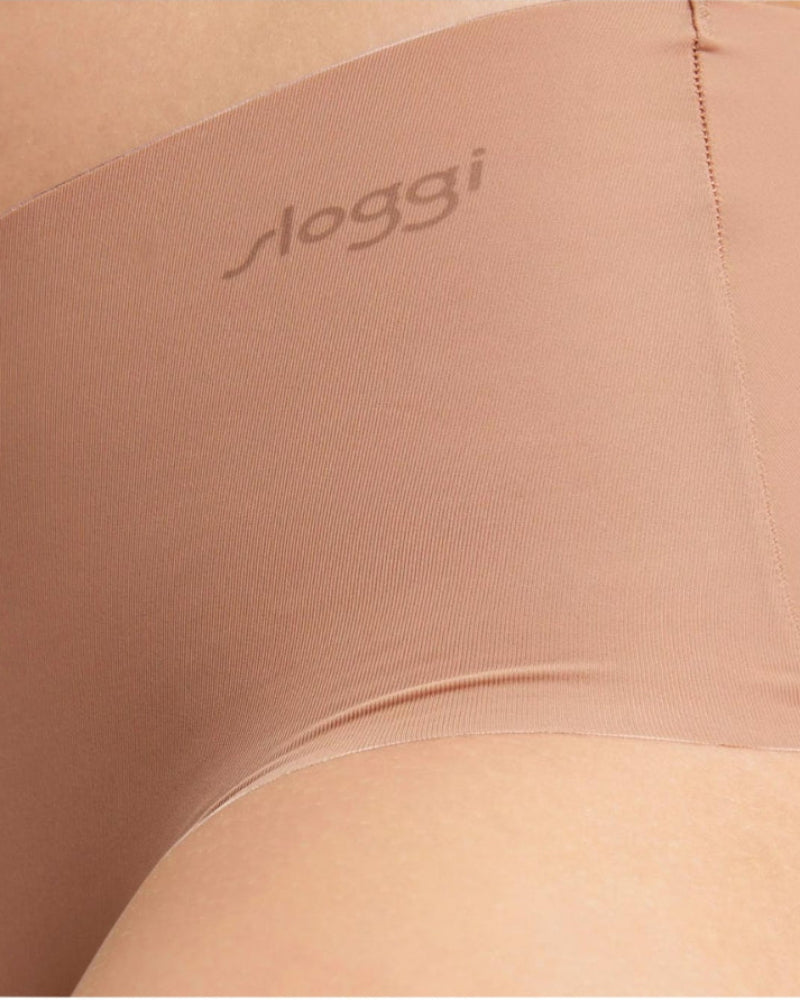 Sloggi Zero Microfibre Short Brief in Cream logo detail