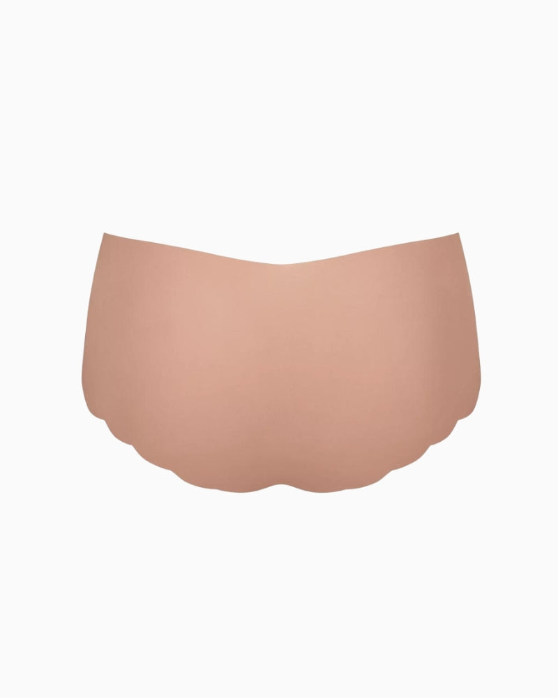 Sloggi Zero Microfibre Short Brief in Cream scalloped edge detail