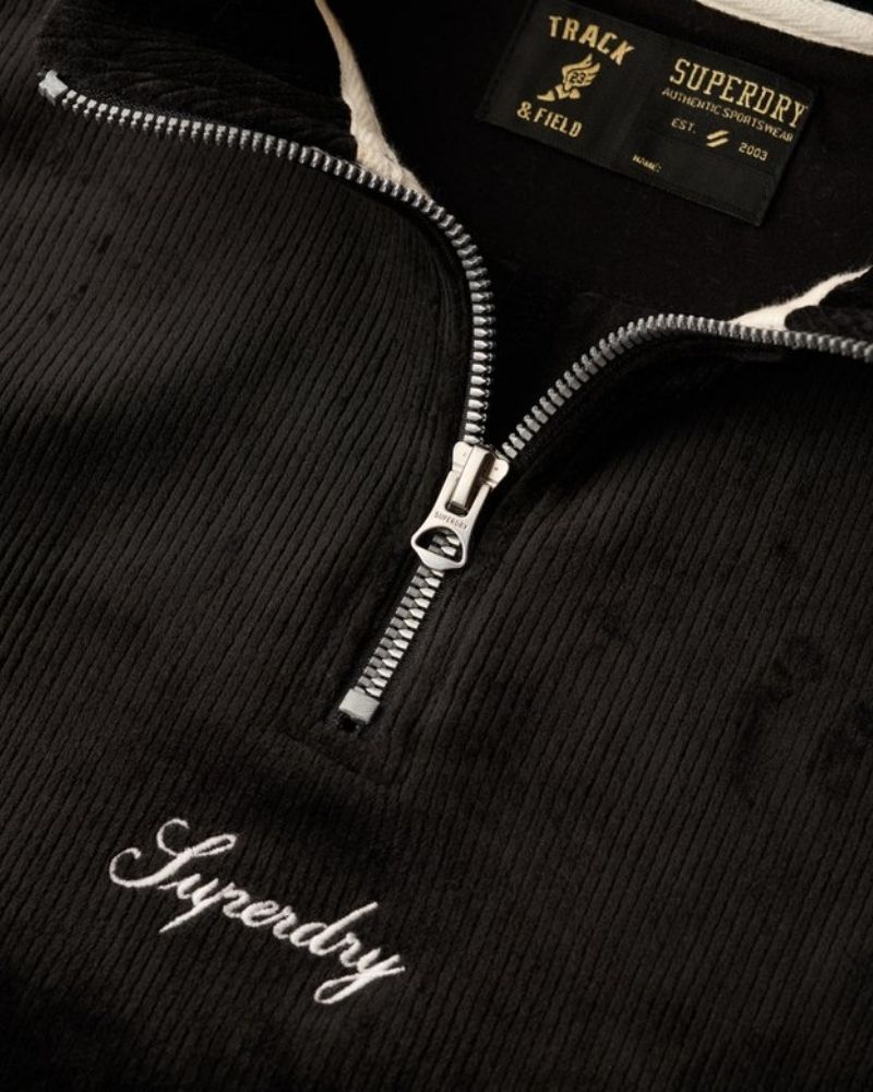 Superdry - Country Club Velour Half Zip 