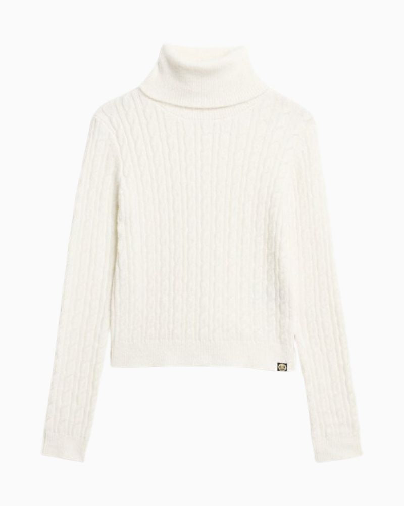 Superdry - Fitted Cable Roll Neck Jumper