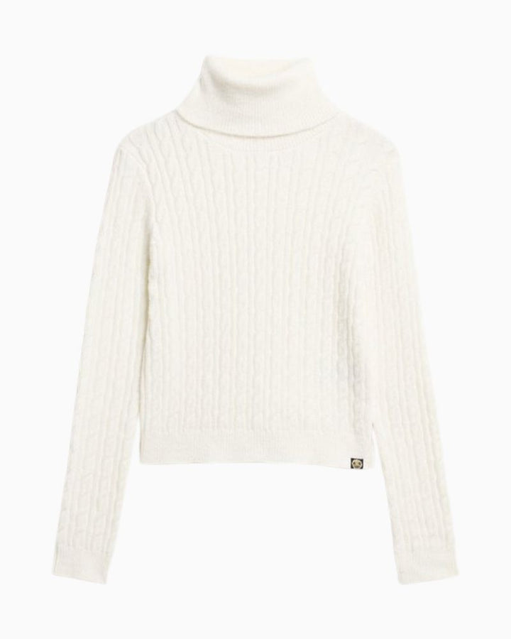 Superdry - Fitted Cable Roll Neck Jumper