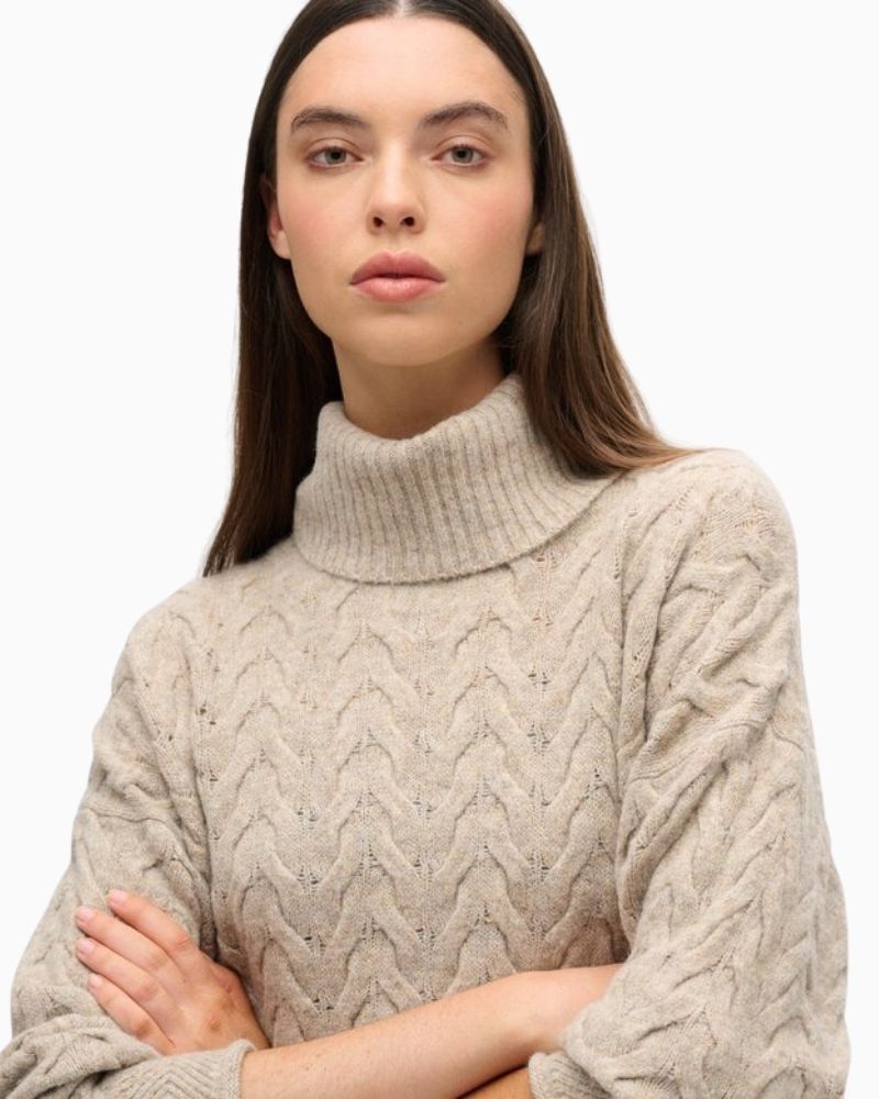 Superdry - Lightweight Cable Roll Neck Jumper 