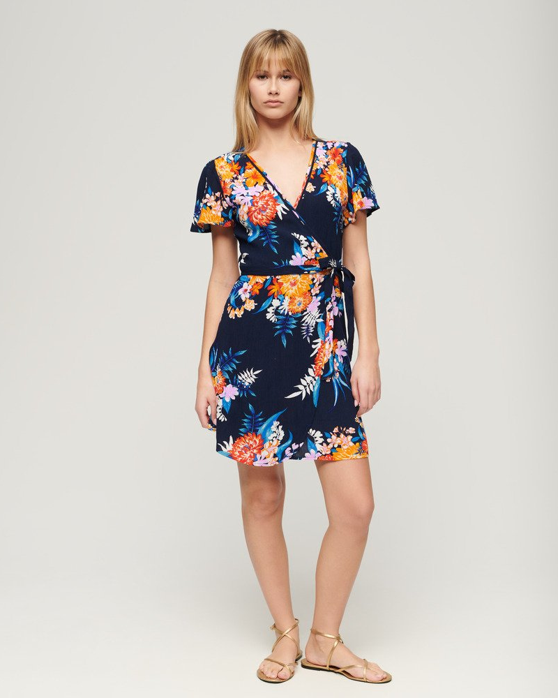 Superdry - Printed Mini Wrap Dress 