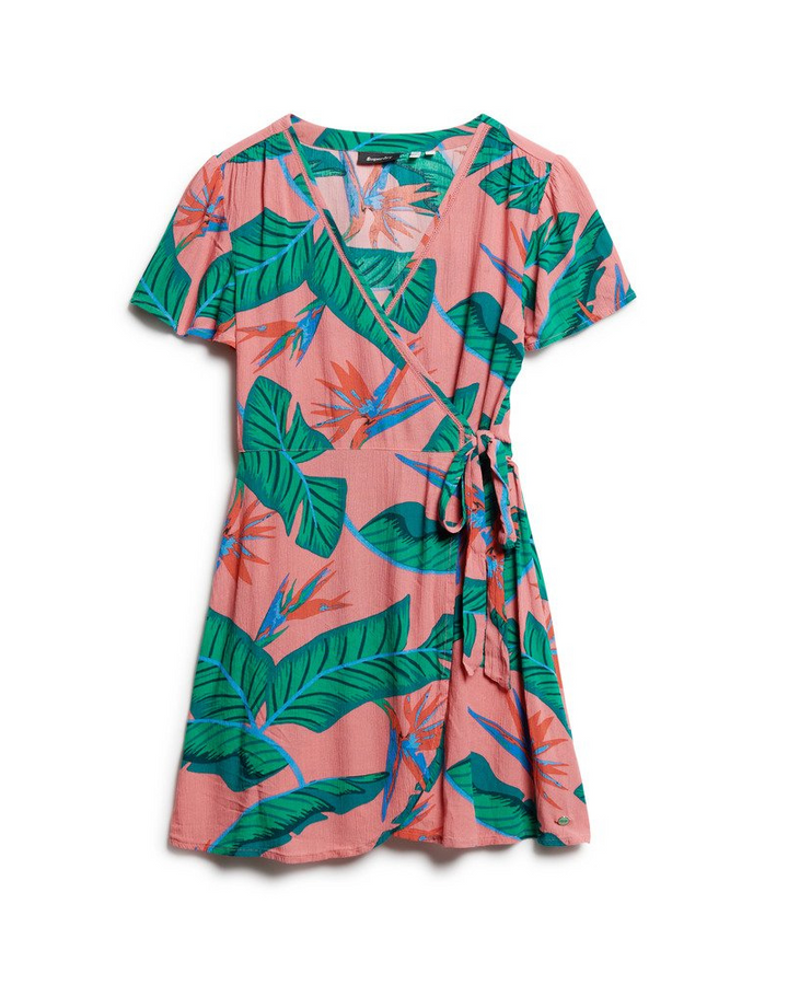 Superdry - Printed Mini Wrap Dress 