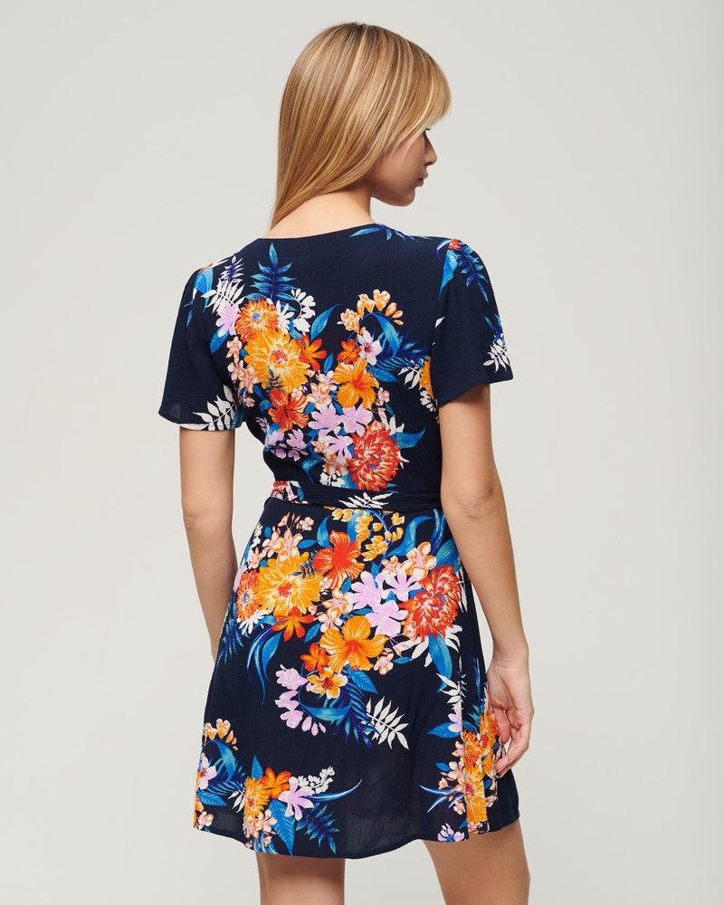 Superdry - Printed Mini Wrap Dress 