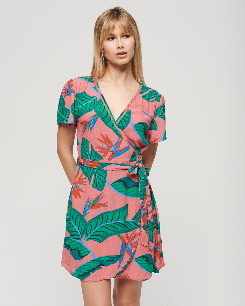 Superdry - Printed Mini Wrap Dress 