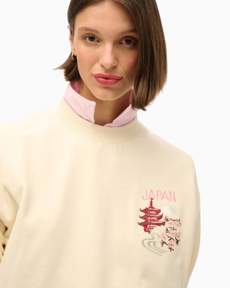 Superdry - Suika Embroidered Loose Sweatshirt