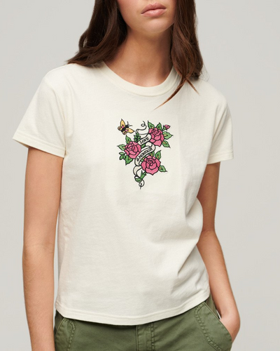Superdry - Tatoo Embroidered Fitted Tee