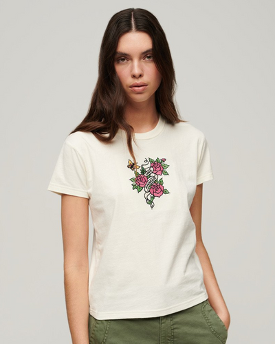 Superdry - Tatoo Embroidered Fitted Tee