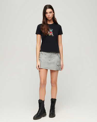 Superdry - Tattoo Embroidered Fitted T-Shirt