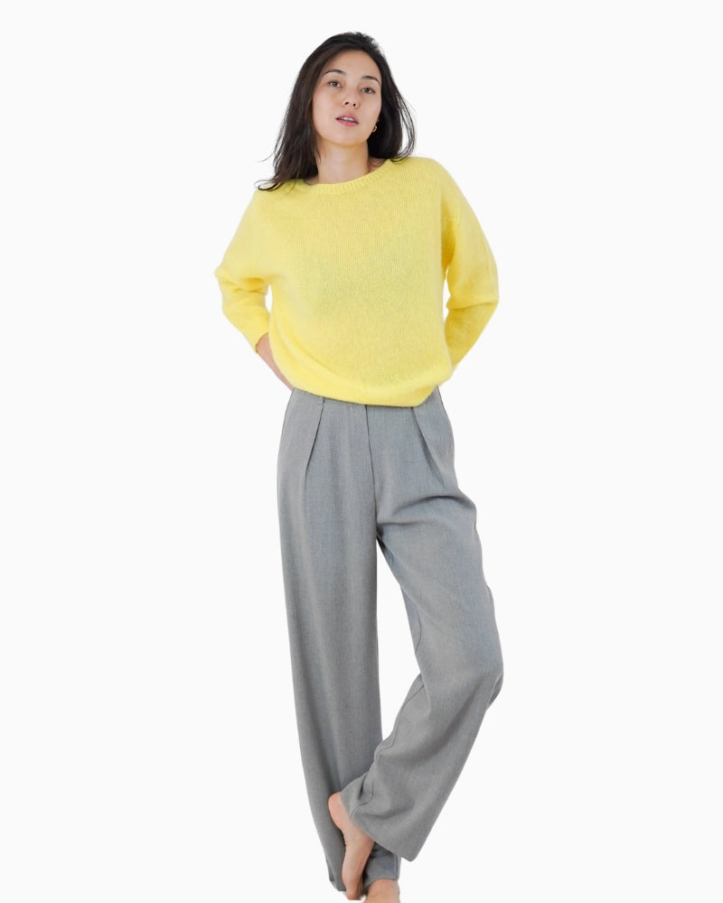 TWNS The Label Sanibel Boat Neck Sweater in Sunrise front view