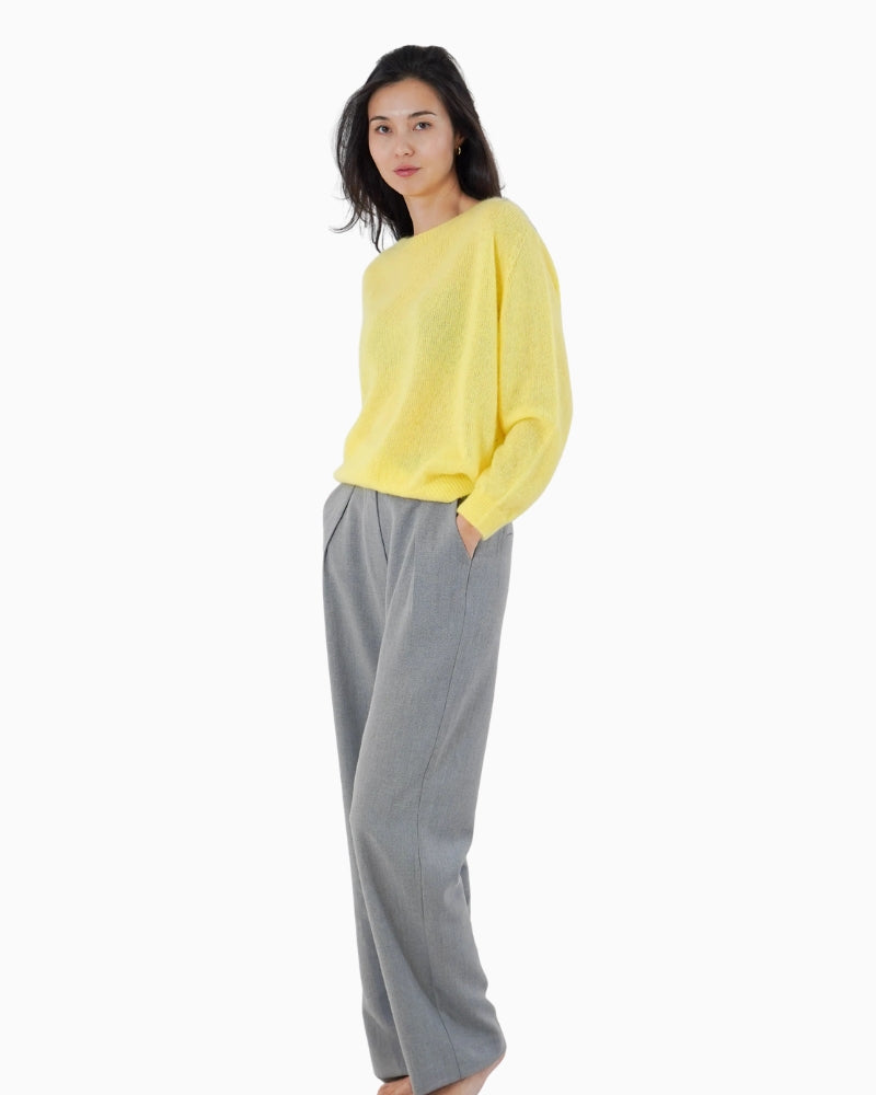 TWNS The Label Sanibel Boat Neck Sweater in Sunrise side view