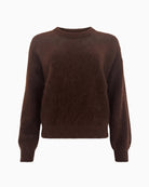 TWNS The Label Thornton Jumper in Brown fabric detail