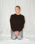 TWNS The Label Thornton Jumper in Brown front view