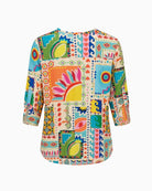 Tinta Merva Begona Blouse in turquoise back view