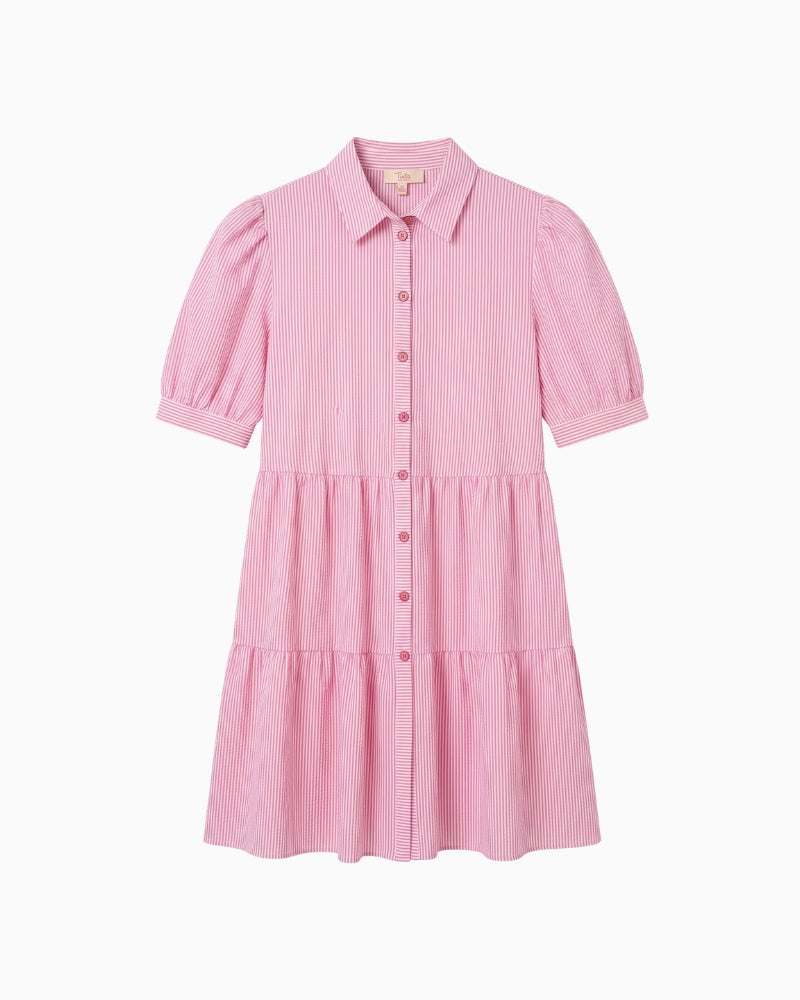 Tinta Zendaya Shirt Dress fuchsia front view