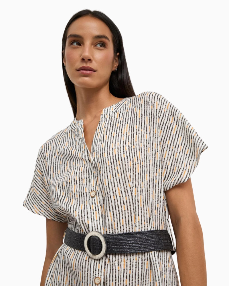 Tinta y Bariloche Siona dress natural belt detail
