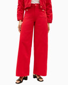 Tommy Hilfiger 70’s wide leg high-waist denim front view – Áines Boutique